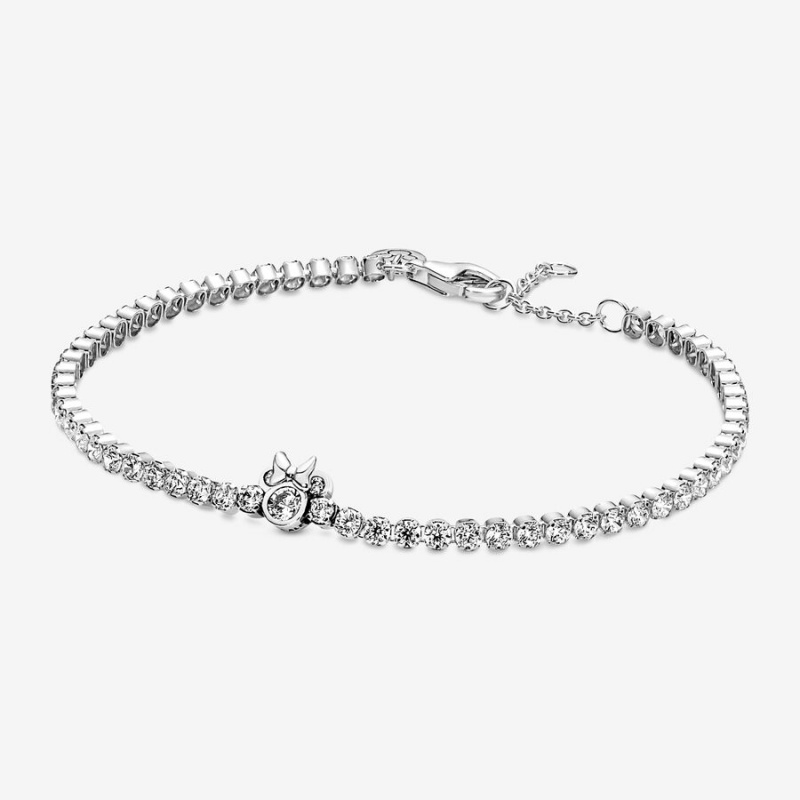 Pandora Minnie Mouse Tennis Chain Bracelets Sterling Silver | 163-HISNZE