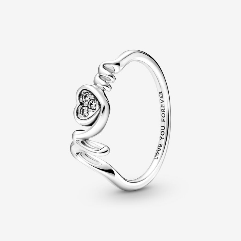 Pandora Mom Pavé Statement Rings Sterling Silver | 592-VKLQAI