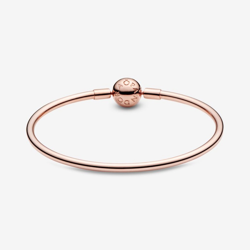 Pandora Moments Bangle Bangles Rose Gold Plated | 780-QLZIRP