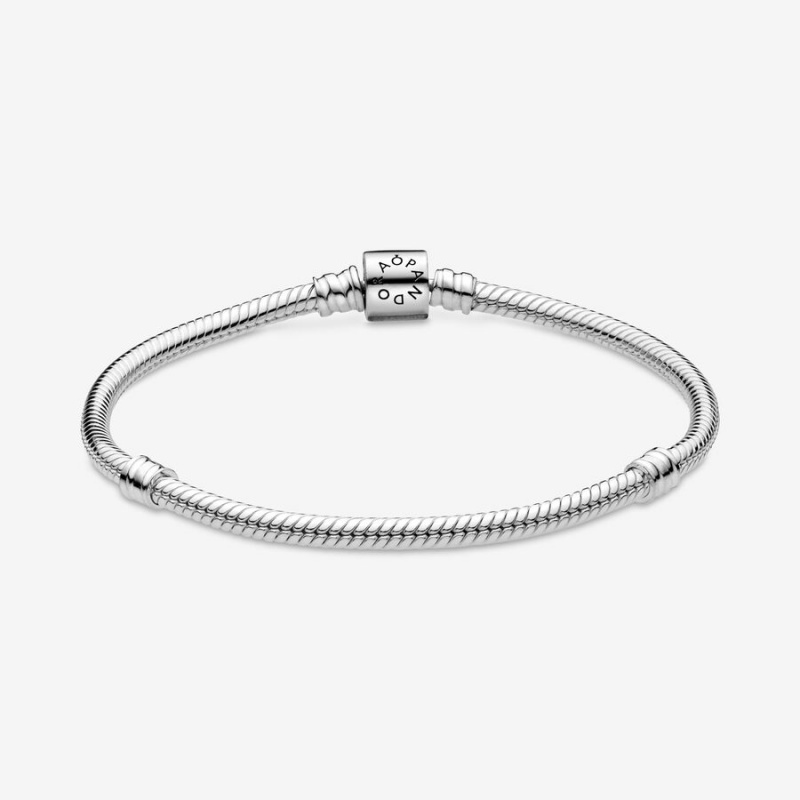 Pandora Moments Barrel Clasp Snake Charm Holders Sterling Silver | 701-FAVJOM