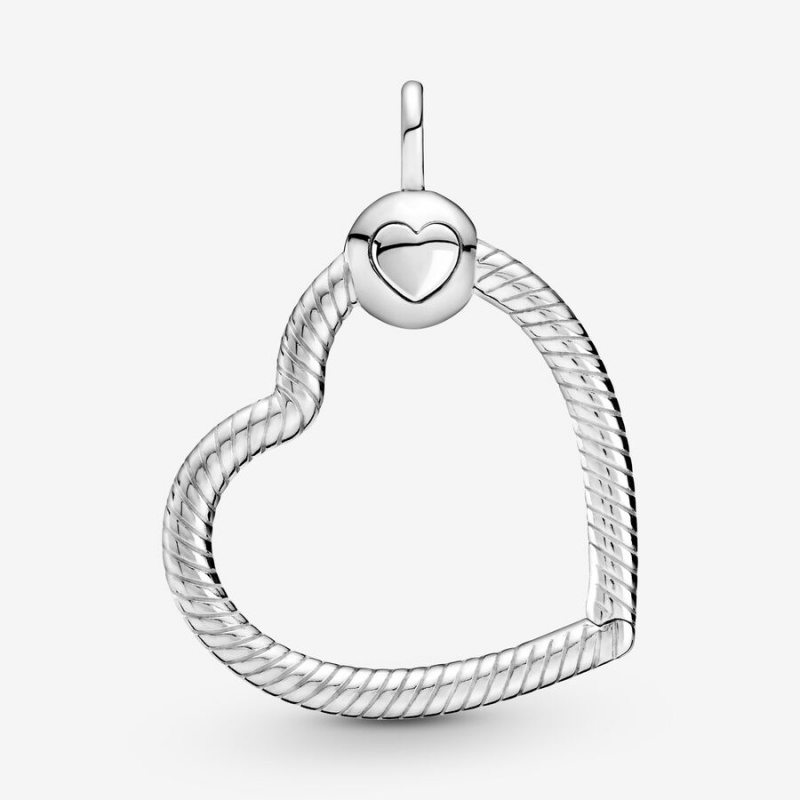 Pandora Moments Heart Charm Holders Sterling Silver | 265-ZMVGEY