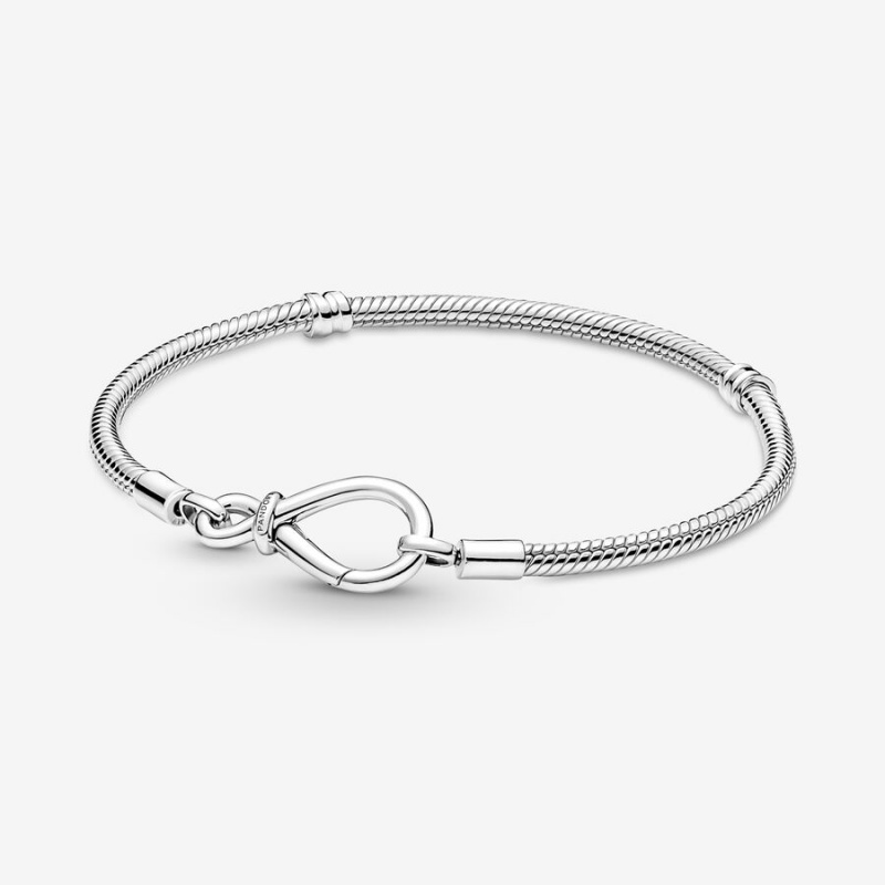 Pandora Moments Infinity Knot Snake Charm Holders Sterling Silver | 894-LMAIKN