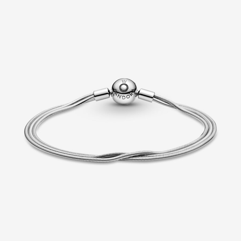 Pandora Moments Multi Snake Charm Bracelets Sterling Silver | 985-BAGSPI