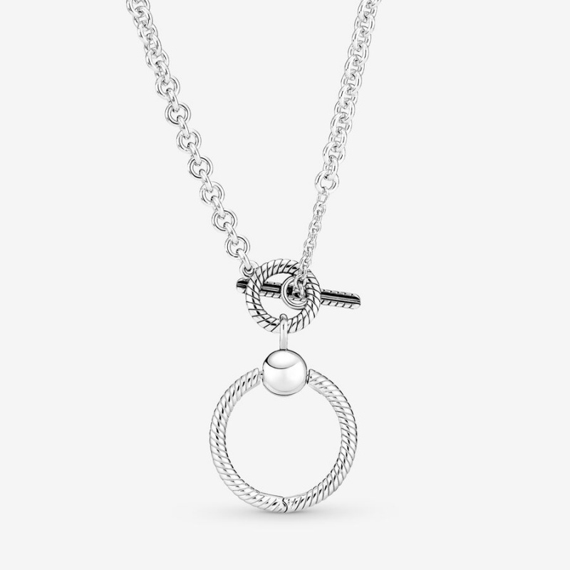 Pandora Moments O T-bar Charm Pendants Sterling Silver | 089-PGXNZH