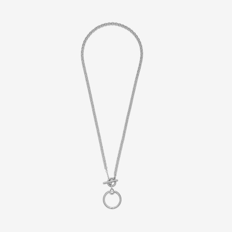 Pandora Moments O T-bar Charm Pendants Sterling Silver | 089-PGXNZH