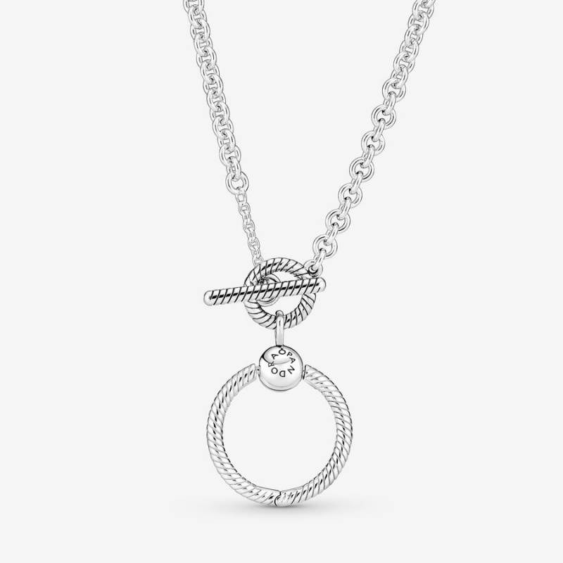 Pandora Moments O T-bar Charm Pendants Sterling Silver | 089-PGXNZH