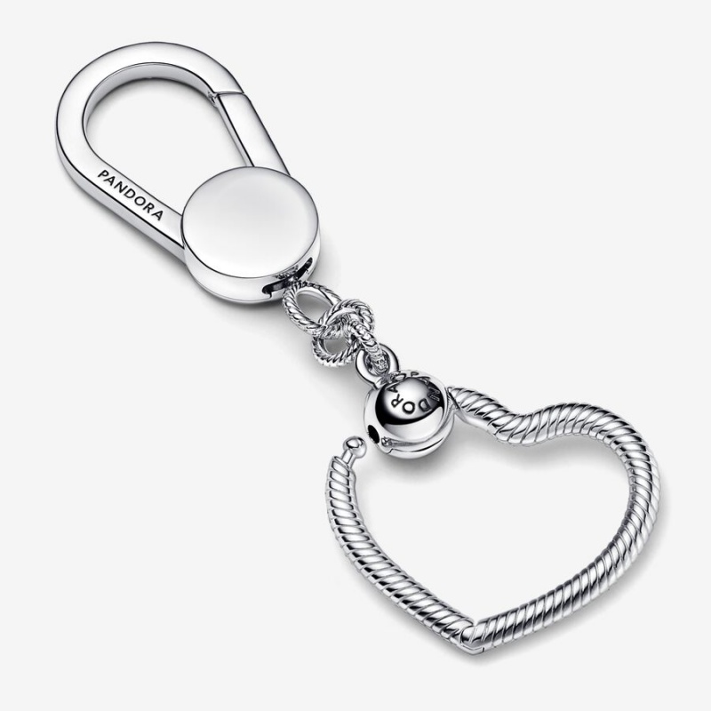 Pandora Moments Small Heart Bag Charm Holders Sterling Silver | 359-APFGOX