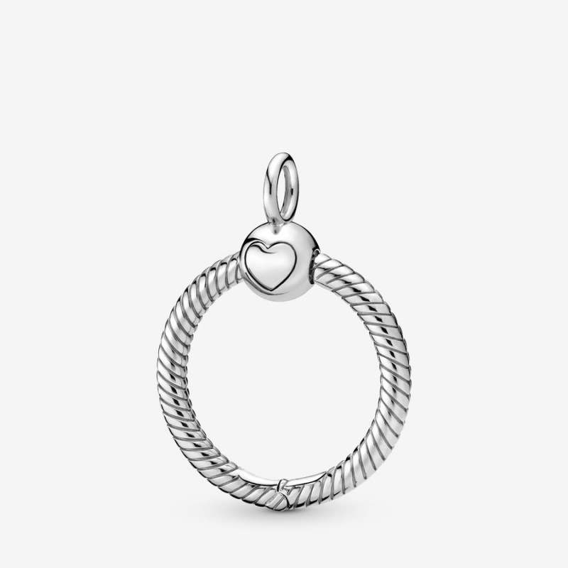 Pandora Moments Small O Charm Holders Sterling Silver | 052-MRIOUK