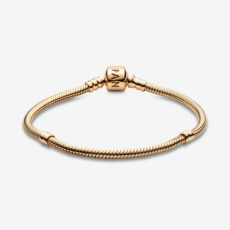 Pandora Moments Snake Chain Bracelets Gold | 245-EGFASZ