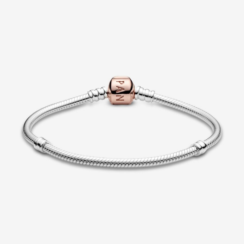 Pandora Moments Snake Chain Bracelets Two-tone | 034-THBVPO