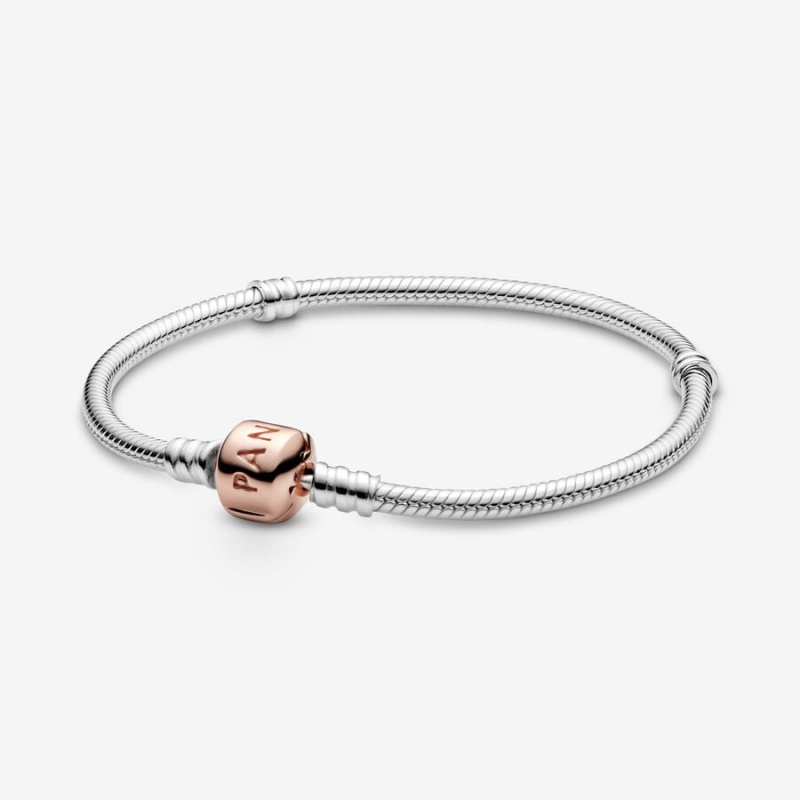 Pandora Moments Snake Chain Bracelets Two-tone | 034-THBVPO