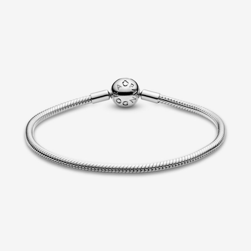 Pandora Moments Snake Charm Bracelets Sterling Silver | 375-ZVUCAX