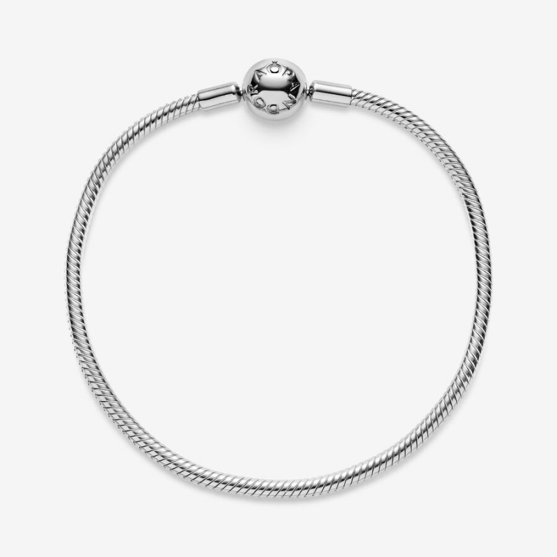 Pandora Moments Snake Charm Bracelets Sterling Silver | 375-ZVUCAX