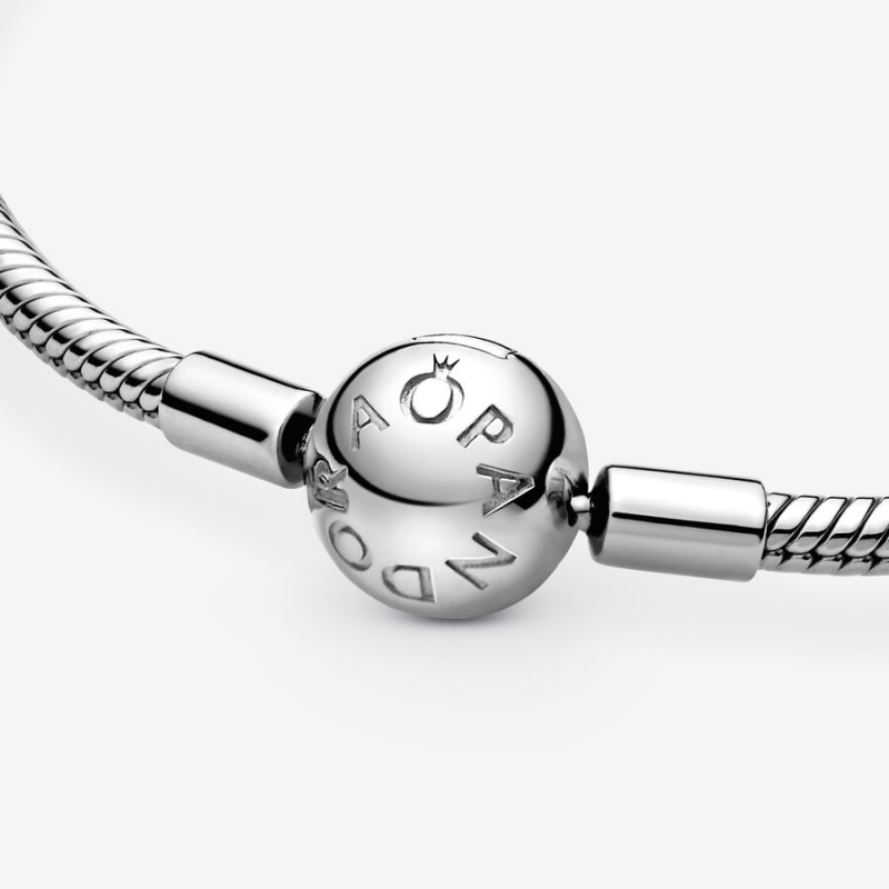 Pandora Moments Snake Charm Bracelets Sterling Silver | 375-ZVUCAX