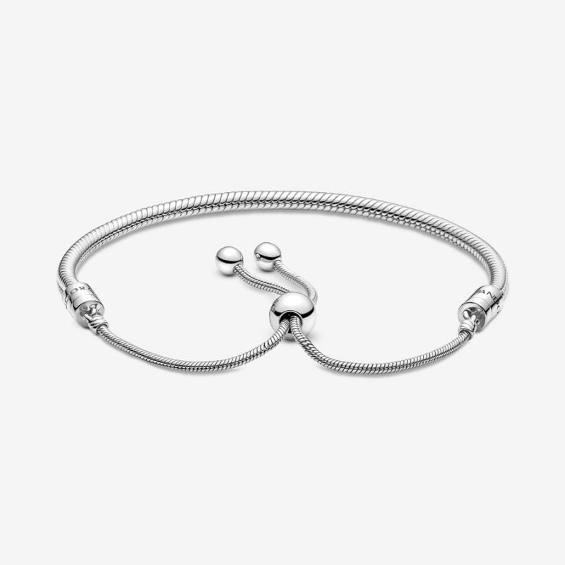 Pandora Moments Snake Slider Charm Bracelets Sterling Silver | 470-JMFUQT