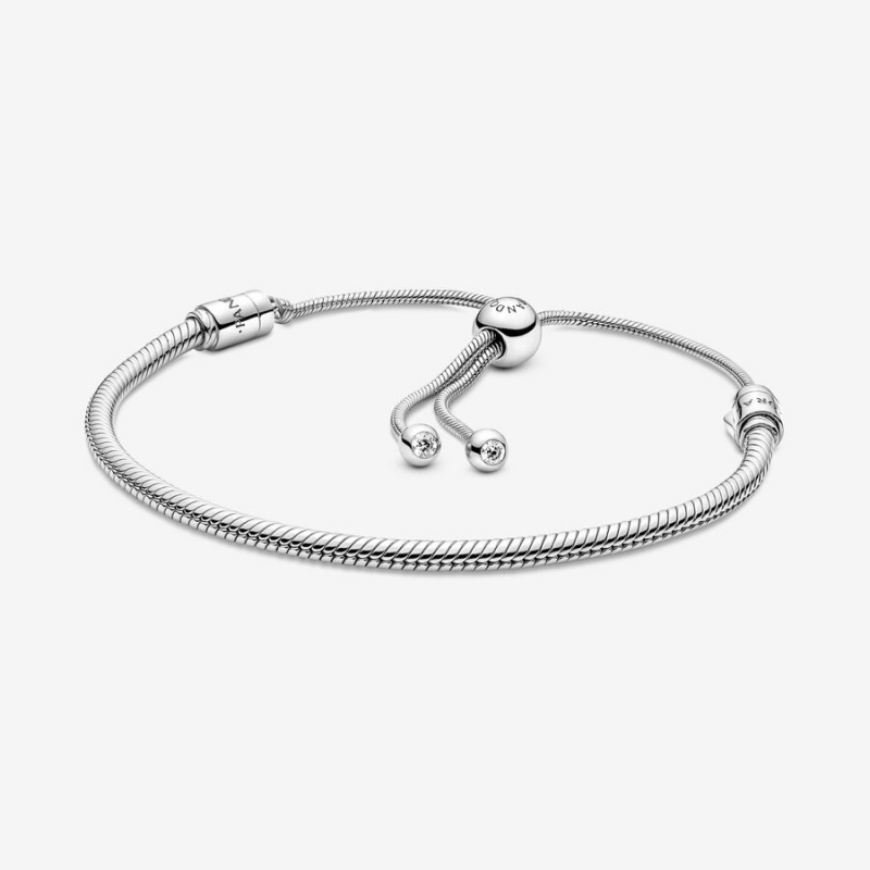 Pandora Moments Snake Slider Charm Bracelets Sterling Silver | 470-JMFUQT