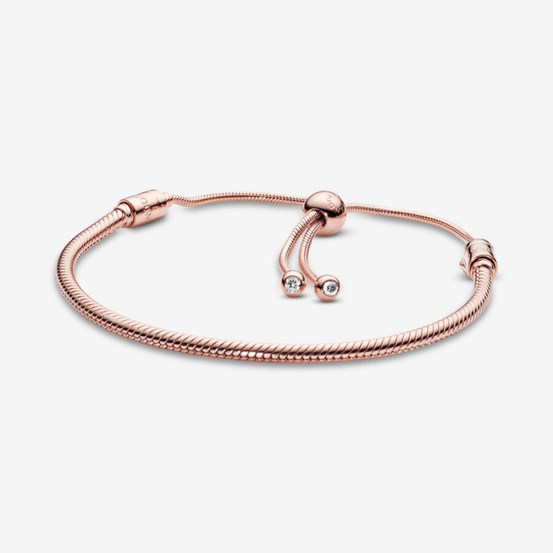 Pandora Moments Snake Slider Charm Holders Rose Gold Plated | 015-OQPTNU