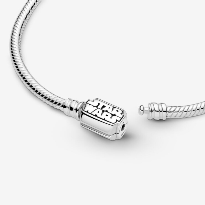 Pandora Moments Star Wars Snake Clasp Charm Holders Sterling Silver | 520-LVQCJB