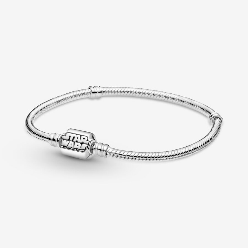 Pandora Moments Star Wars Snake Clasp Charm Holders Sterling Silver | 520-LVQCJB