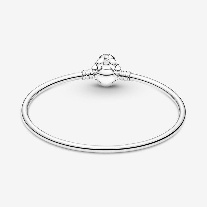 Pandora Moments Stitch Biting Clasp Bangle Charm Bracelets Sterling Silver | 829-IBYKES