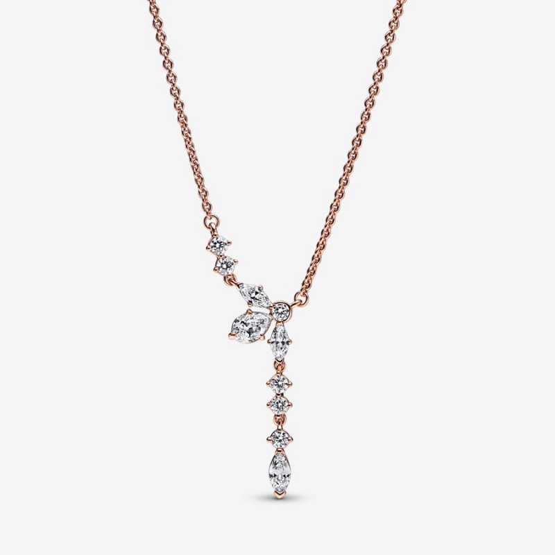 Pandora Necklace & Earring Sets Rose Gold Plated | 035-WYVDSJ