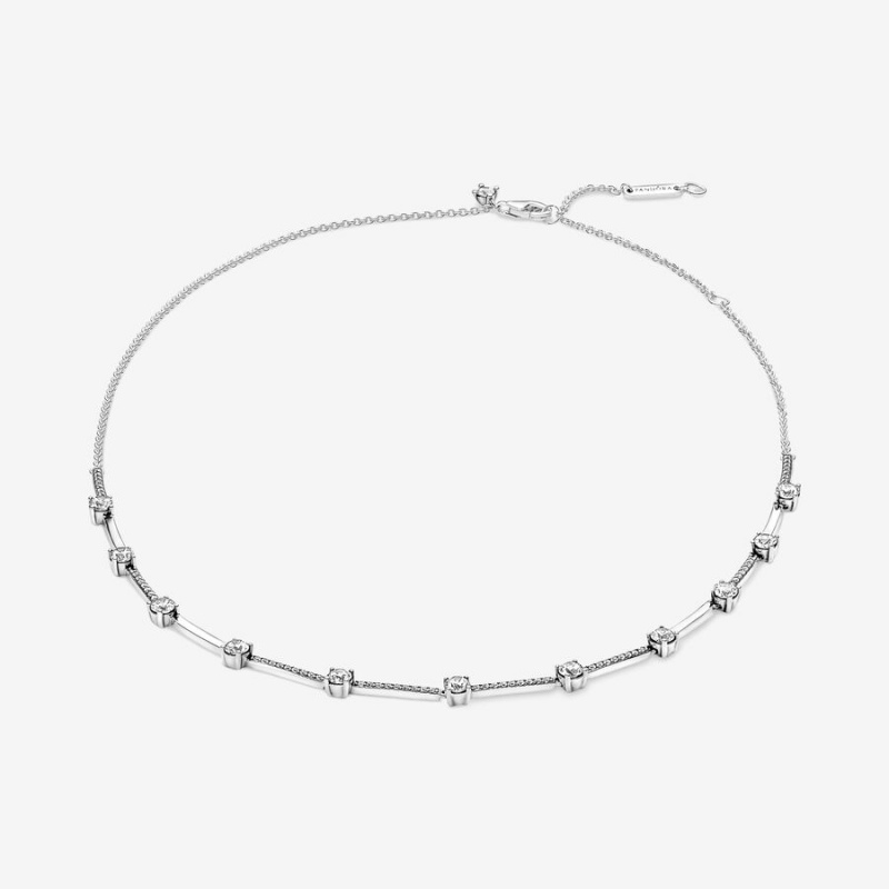 Pandora Necklace & Earring Sets Sterling Silver | 817-OZMNDB