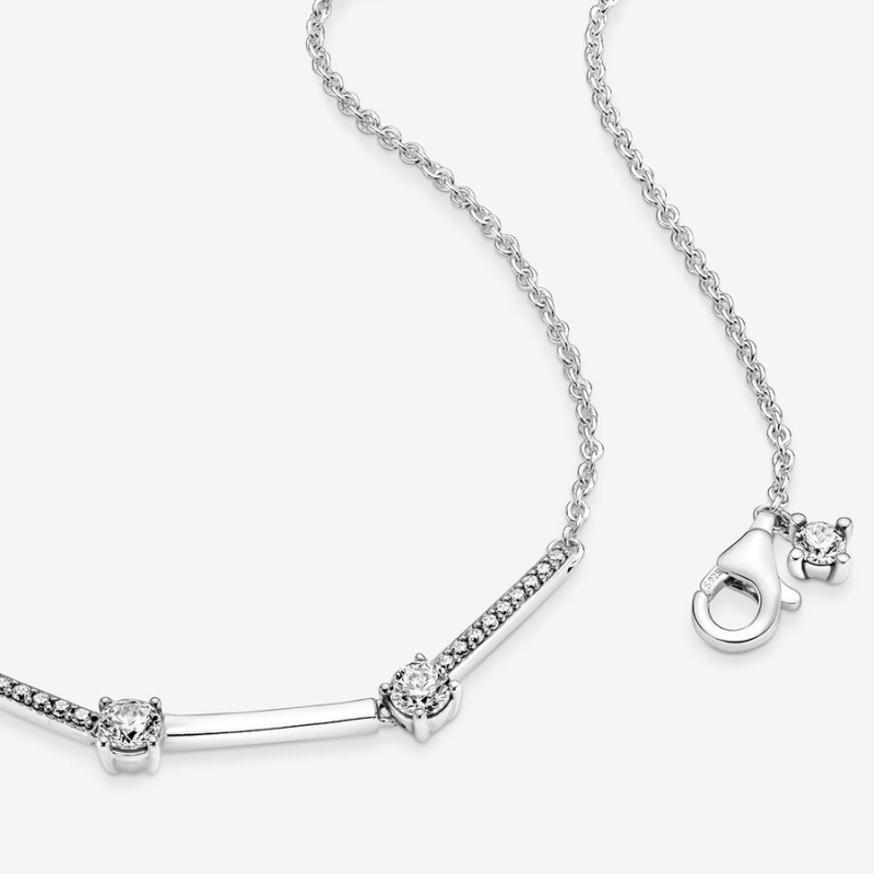 Pandora Necklace & Earring Sets Sterling Silver | 817-OZMNDB