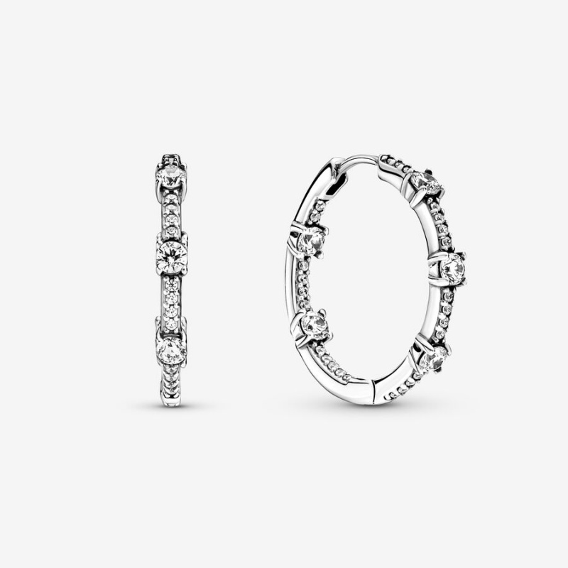 Pandora Necklace & Earring Sets Sterling Silver | 817-OZMNDB