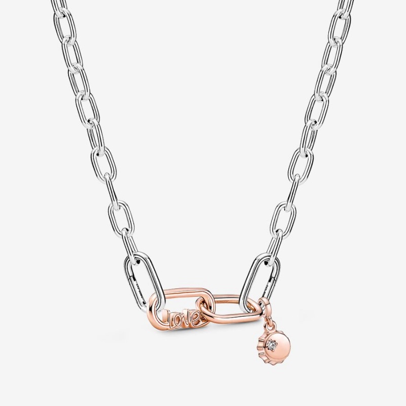 Pandora Pandora ME Link Chain Necklace Chain Necklaces Two-tone | 052-GZACOM