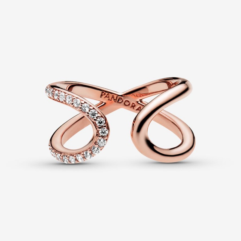 Pandora Pandora ME Pavé Pinky Rings Rose Gold Plated | 097-RBAVEO