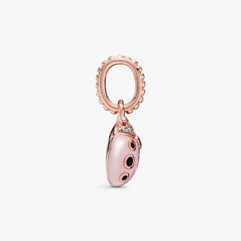 Pandora Pink Ladybird Pendants Lucky Jewelry | 536-AZNLQG