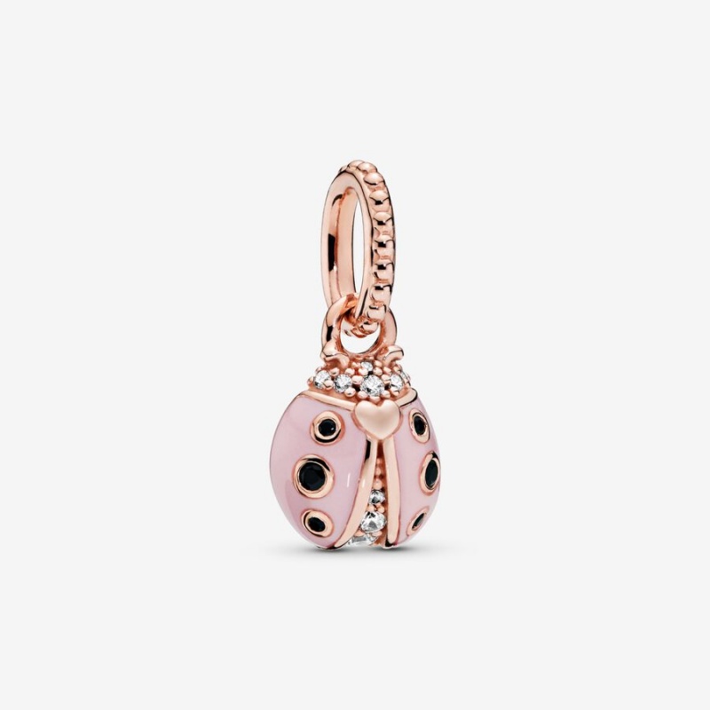 Pandora Pink Ladybird Pendants Lucky Jewelry | 536-AZNLQG