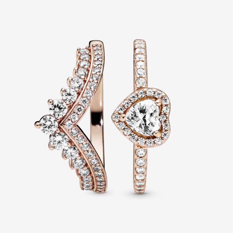 Pandora Pinky Rings Rose Gold Plated | 428-VAQZPX