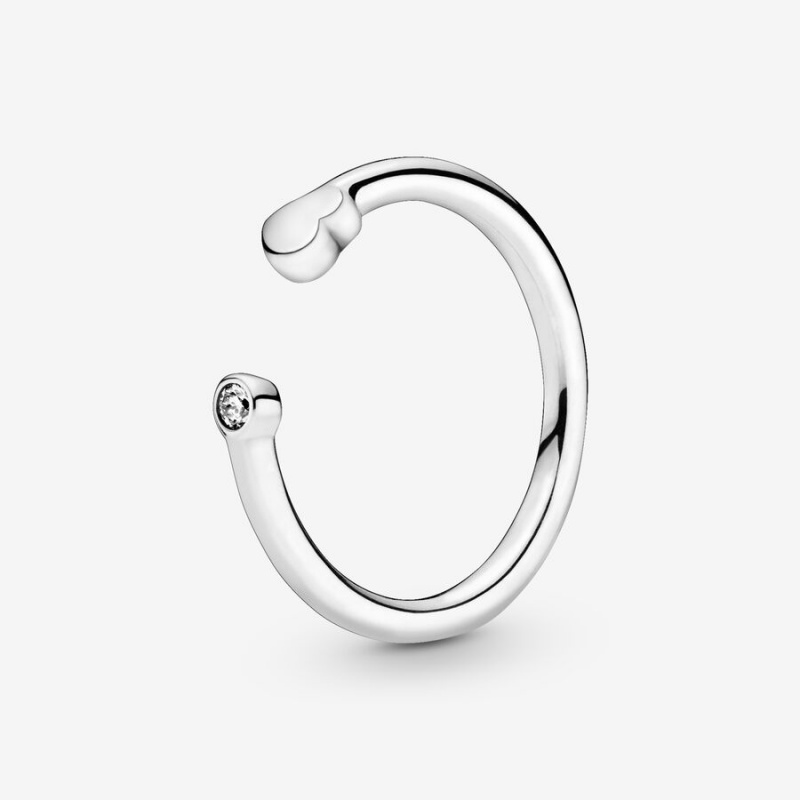 Pandora Polished Open Stackable Rings Sterling Silver | 156-OQYSVD