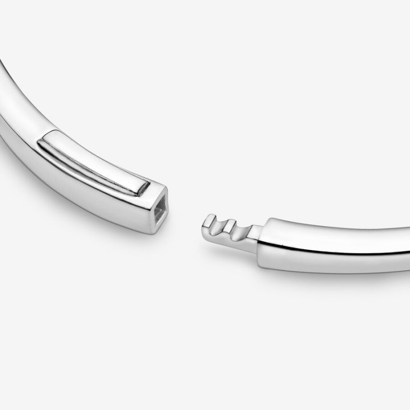 Pandora Polished Wishbone Bangle Bangles Sterling Silver | 387-ICKRXL