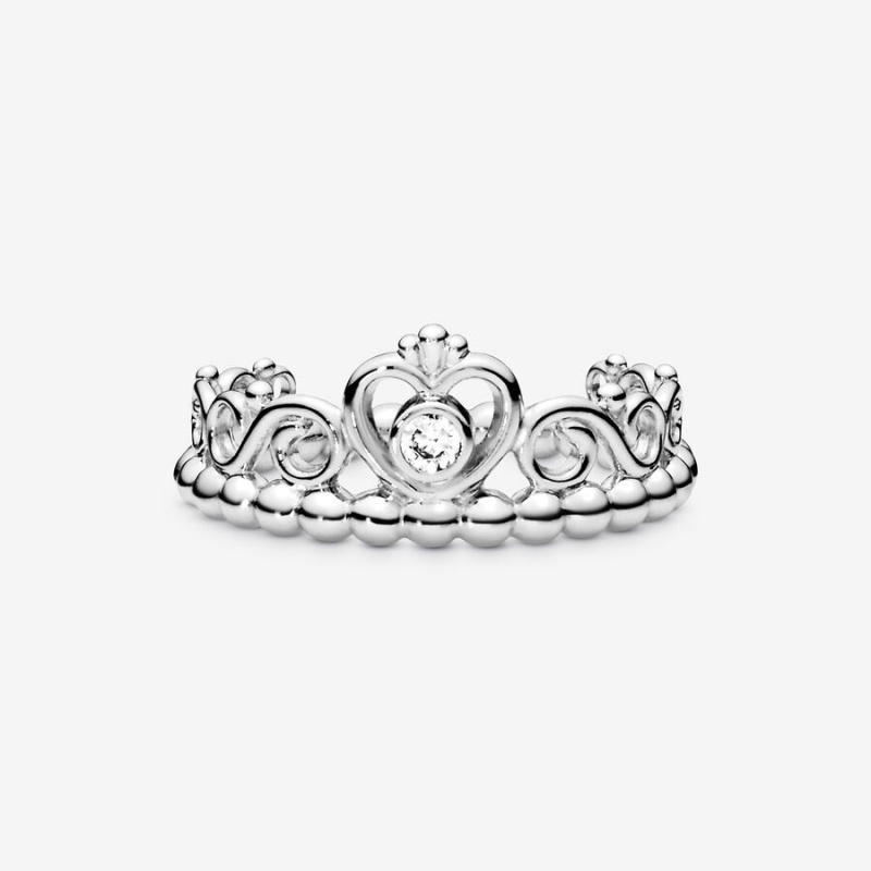 Pandora Princess Tiara Crown Heart & Promise Rings Sterling Silver | 514-XNJDYV