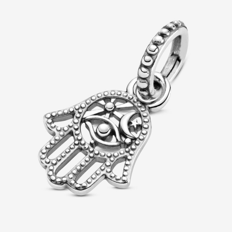 Pandora Protective Hamsa Hand Dangle Dangle Charms Sterling Silver | 756-BWEVYG