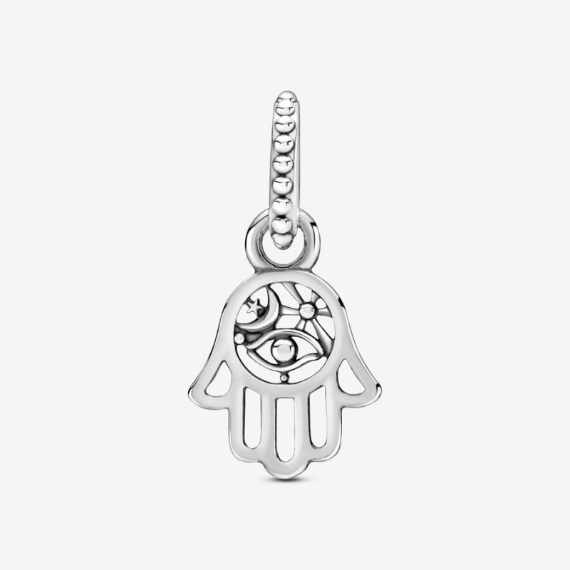 Pandora Protective Hamsa Hand Dangle Dangle Charms Sterling Silver | 756-BWEVYG