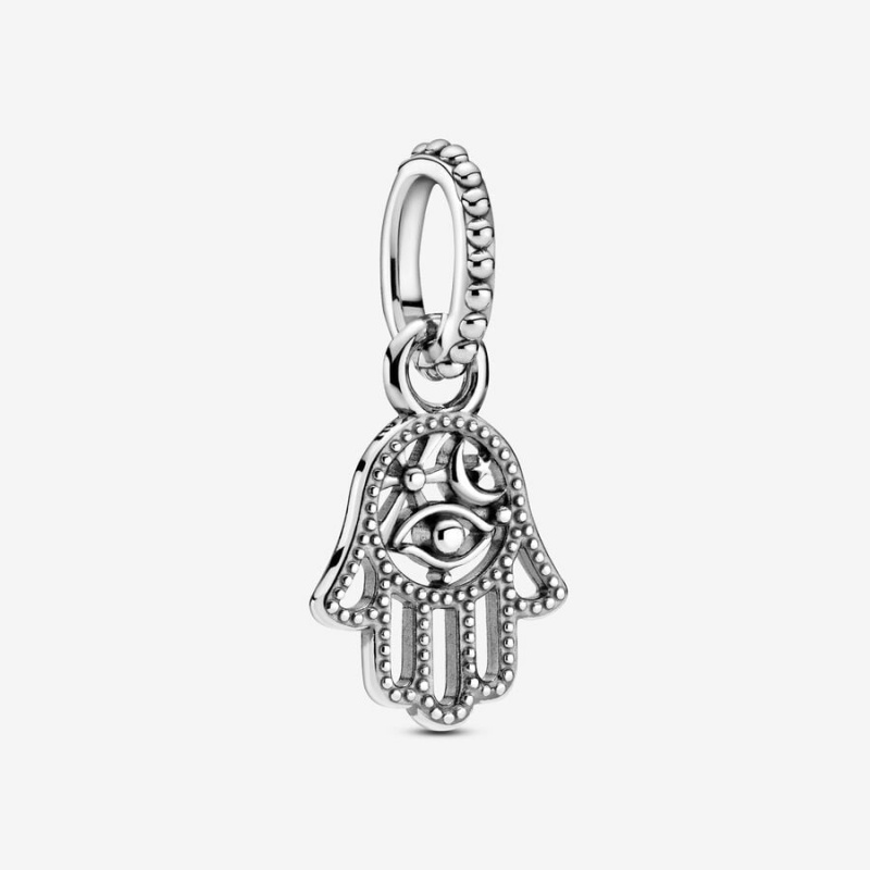 Pandora Protective Hamsa Hand Dangle Dangle Charms Sterling Silver | 756-BWEVYG