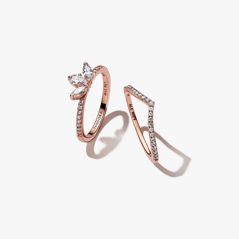 Pandora Ring Sets Rose Gold Plated | 054-XUPVMW