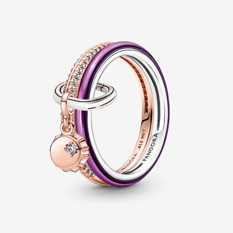 Pandora Ring Sets Rose Gold Plated | 750-FVLKEZ