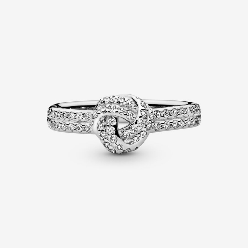 Pandora Shimmering Knot Heart & Promise Rings Sterling Silver | 194-AVTJKL