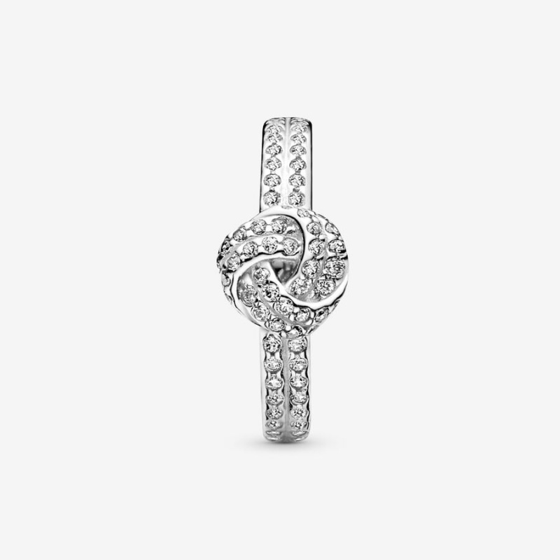 Pandora Shimmering Knot Heart & Promise Rings Sterling Silver | 194-AVTJKL