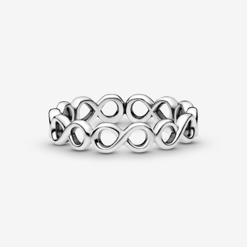 Pandora Simple Infinity Band Rings Sterling Silver | 746-XJPKYO