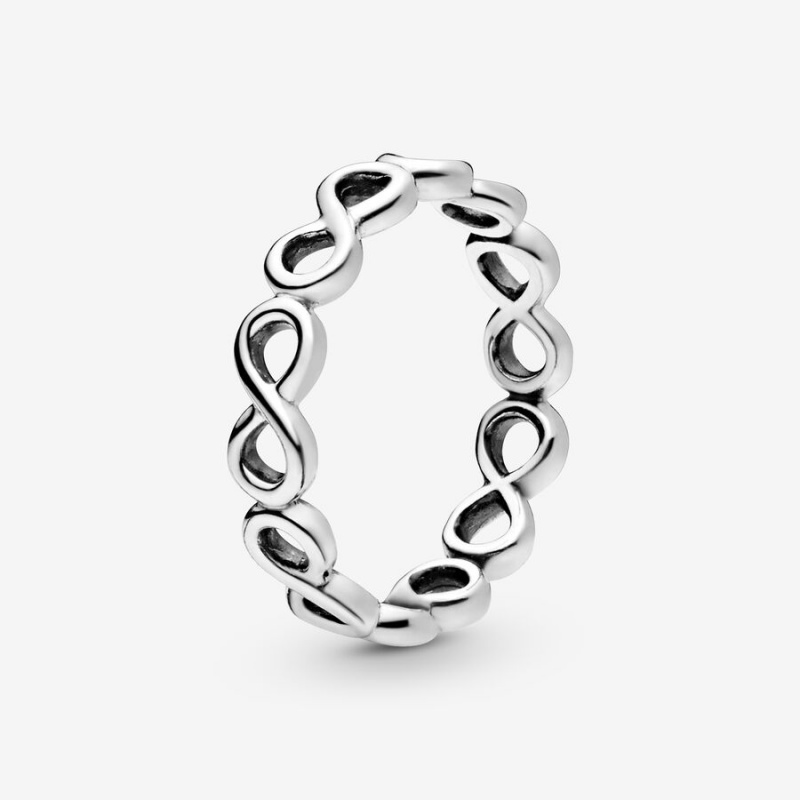 Pandora Simple Infinity Band Rings Sterling Silver | 746-XJPKYO