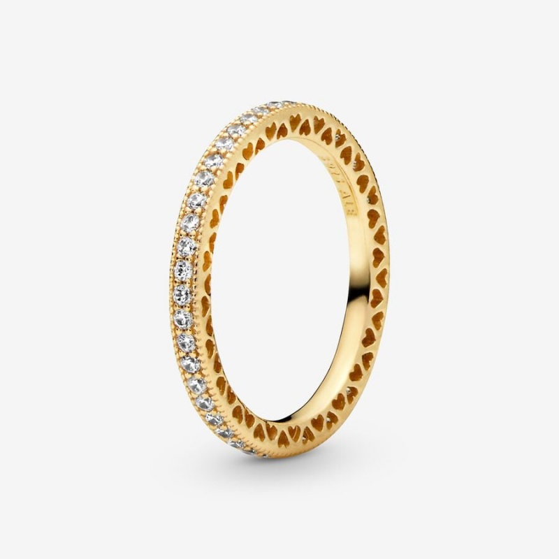 Pandora Sparkle Band Rings Gold Plated | 716-BPSAOJ