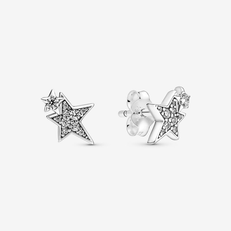 Pandora Sparkling Asymetric Star Jewelry Gift Set Pendant Necklaces Sterling Silver | 593-YUPKTV