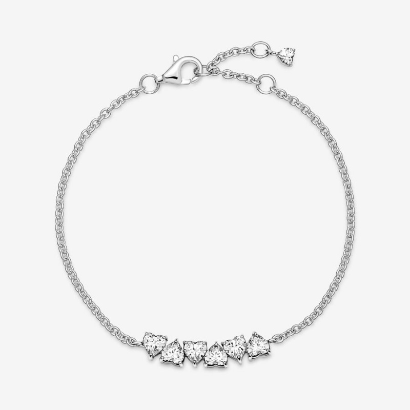 Pandora Sparkling Endless Hearts Non-charm Bracelets Sterling Silver | 980-TKOXPM