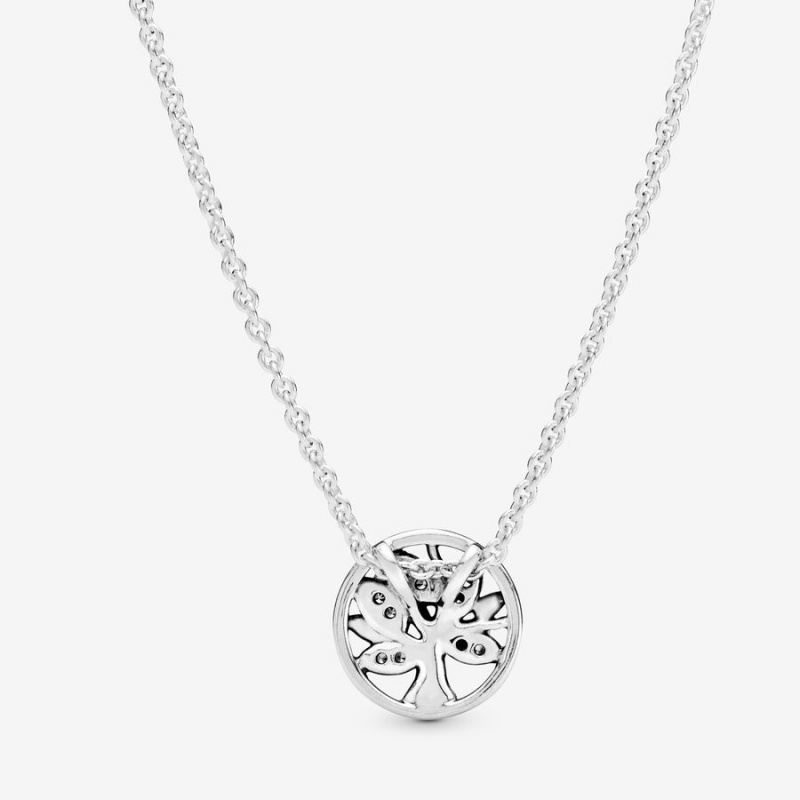 Pandora Sparkling Family Tree Pendant Necklaces Family Jewelry | 031-EGIHKT