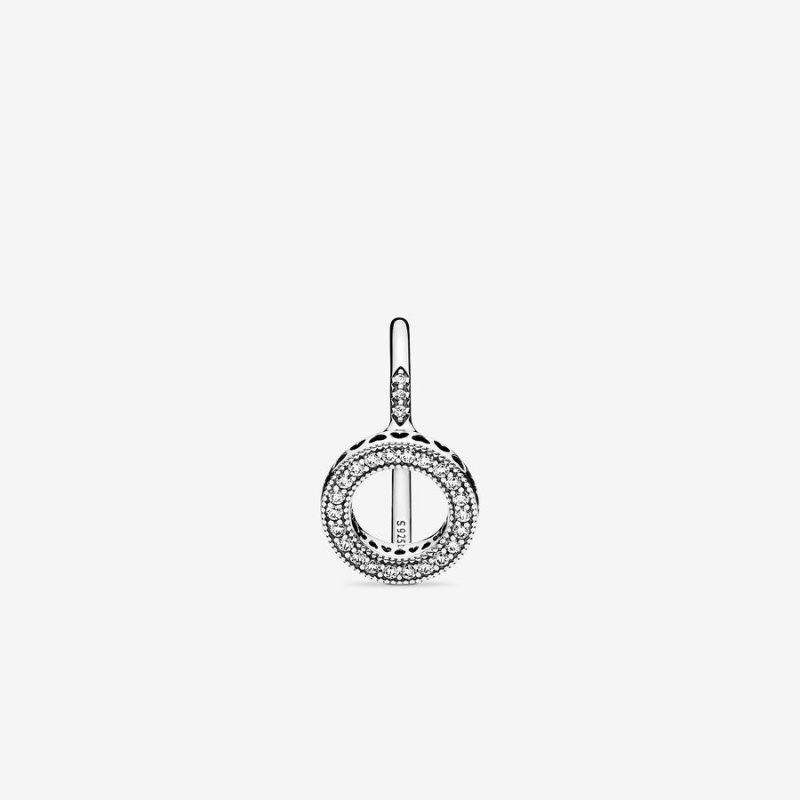 Pandora Sparkling Halo Halo & Solitaire Rings Sterling Silver | 432-LQMXAP